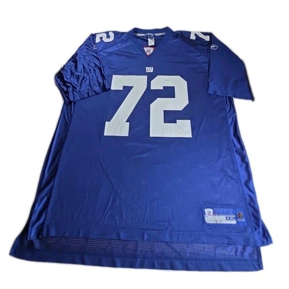 VTG NY Giants Osi Umenyiora NFL #72 Blue Reebok Equip on Field Jersey Mens 2xl